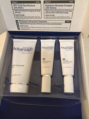 Jane Seymour Natural Advantage Skin Care 3 Pc Set: Face Cleansing, AMPM Moisture